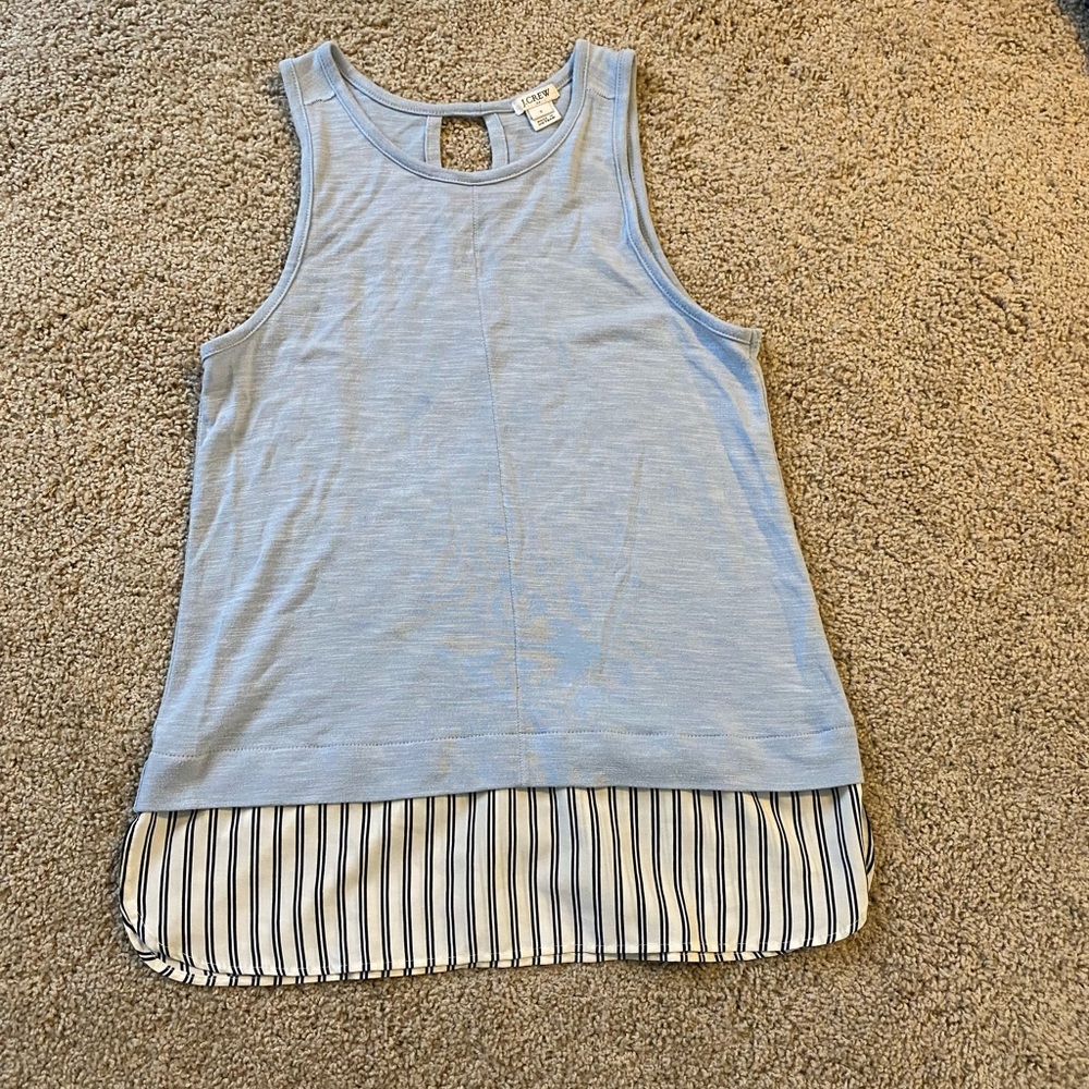 JCrew layered top with keyhole in back